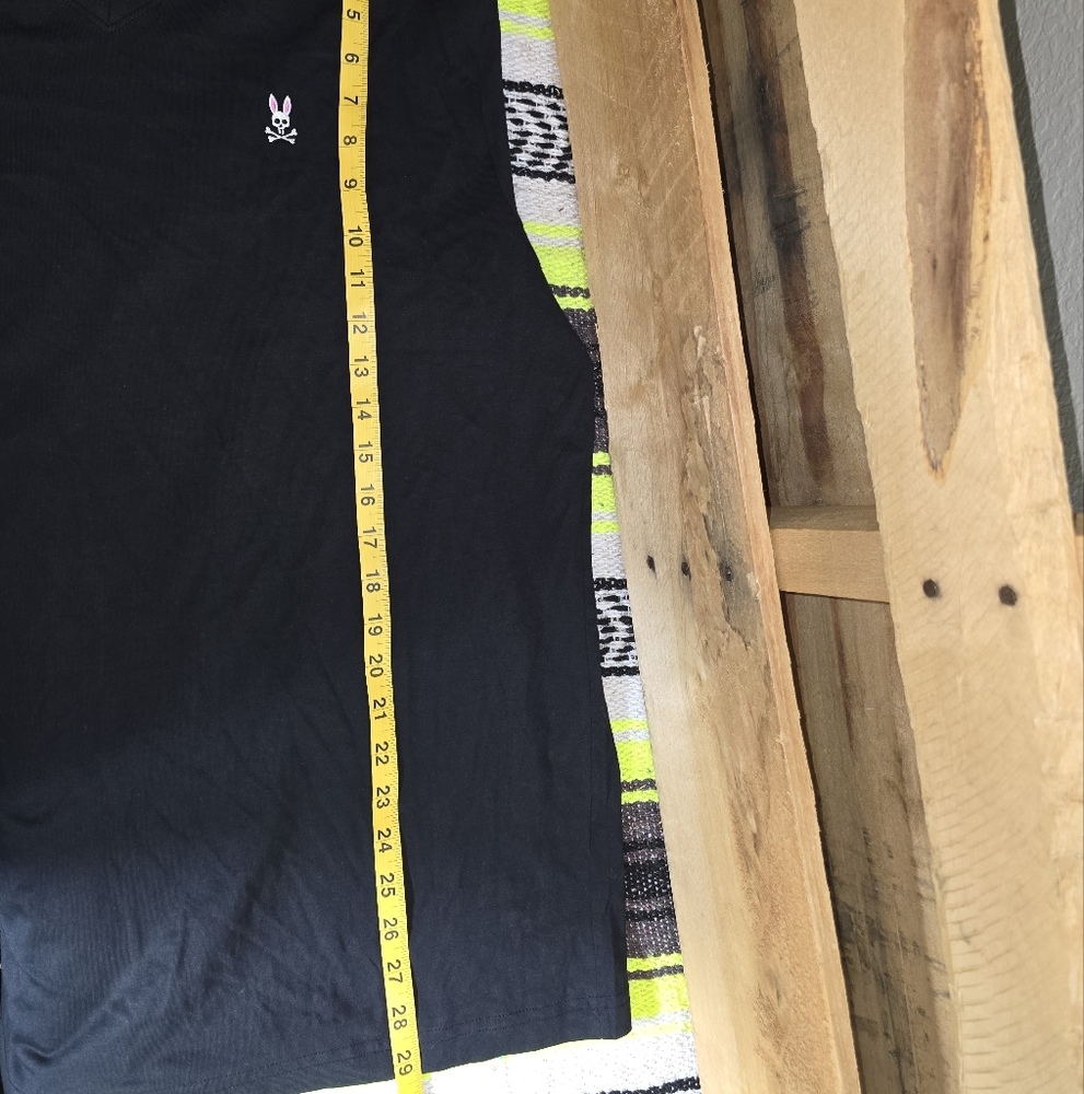 Psycho Bunny Men's Black V-Neck Tee Size:6 - Picture 6 of 6